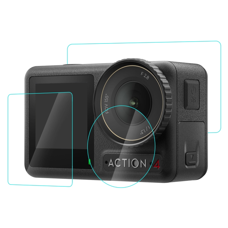 E-shop PULUZ 3in1 Set ochranných skiel pre DJI Osmo Action 4