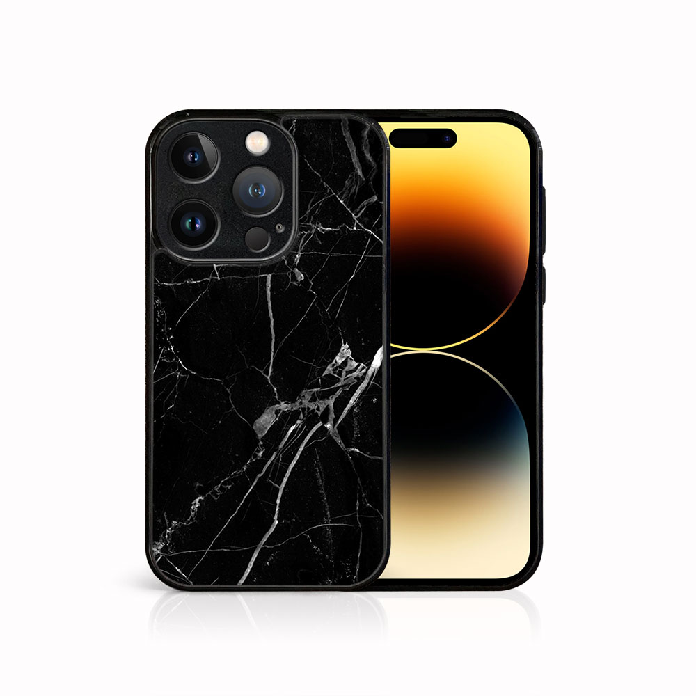 E-shop MY ART Ochranný kryt pre Apple iPhone 15 Pro BLACK MARBLE (142)