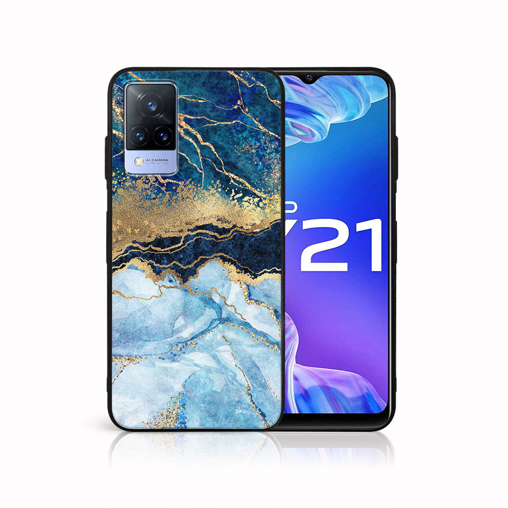 E-shop MY ART Silikónový obal Vivo Y21 / Y21s / Y33s BLUE MARBLE (141)