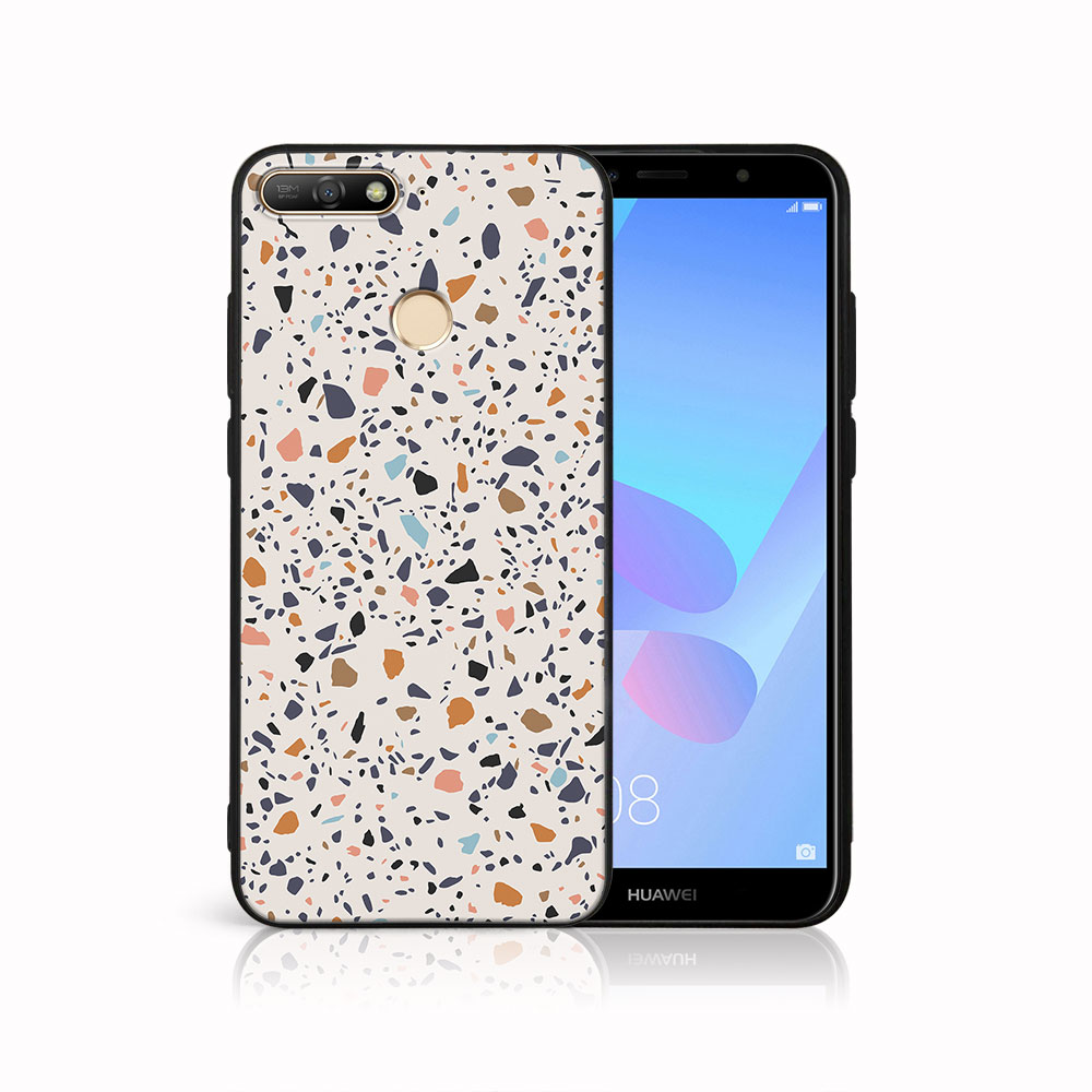 E-shop MY ART Ochranný kryt pre Huawei Y6 Prime 2018 BEIGE TERRAZZO (162)