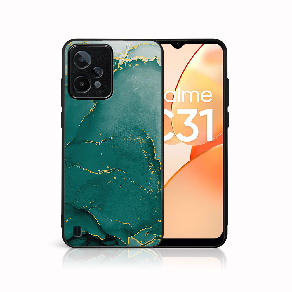 E-shop MY ART Ochranný kryt Realme C31 -GREEN MARBLE (145)