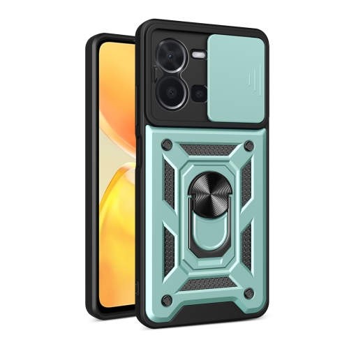 E-shop RING CAMERA Kryt s držiakom pre Vivo Y35 zelený