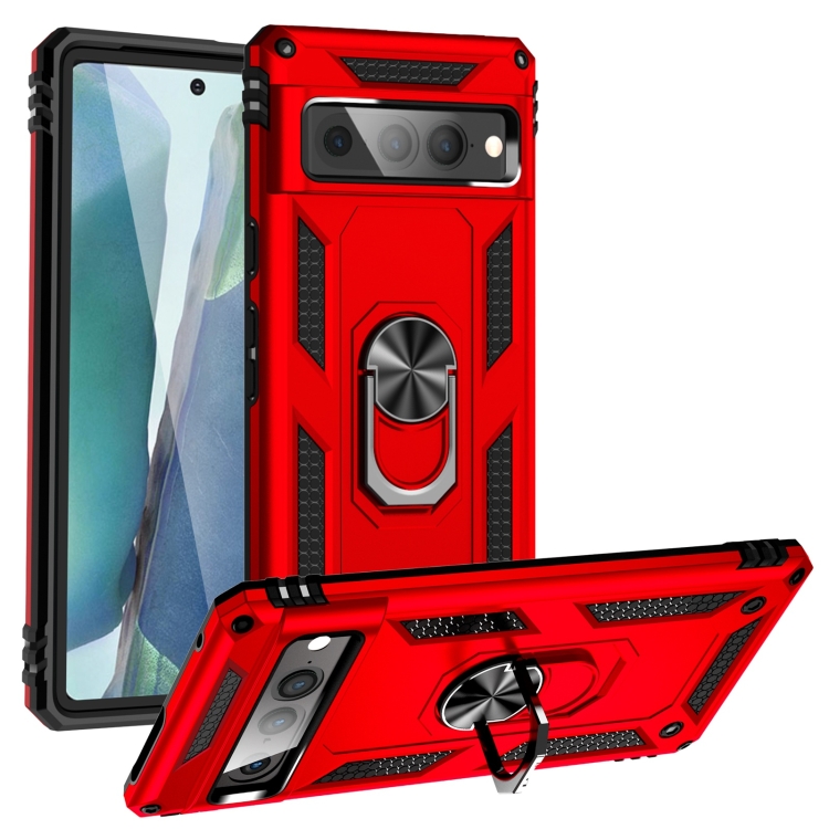 E-shop RING Obal s držiakom pre Google Pixel 7 Pro červený