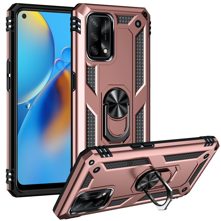 E-shop RING Obal s držiakom pre Oppo A74 ružový
