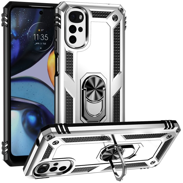 E-shop RING Ochranný obal pre Motorola Moto G22 strieborný
