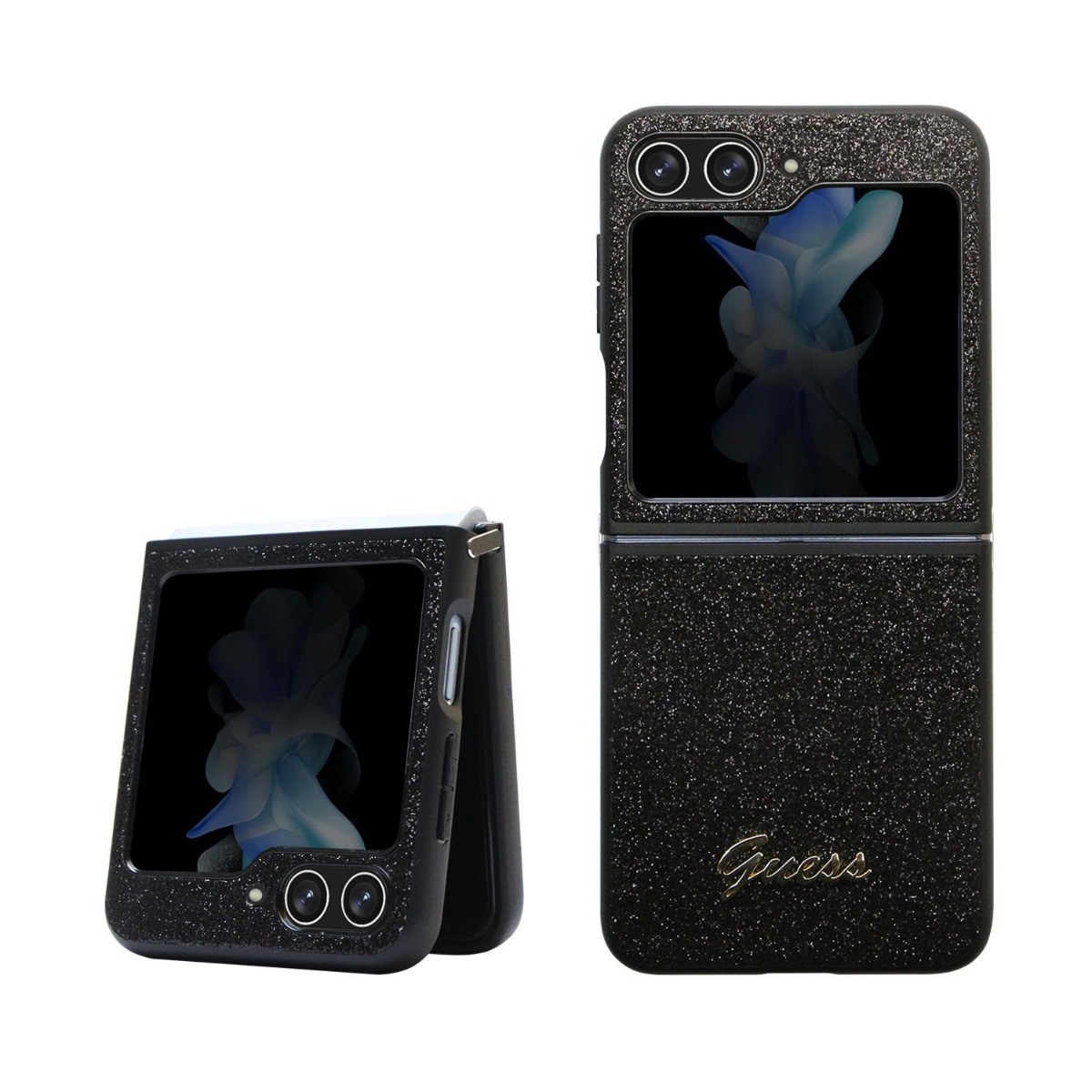 E-shop GUESS GLITTER FLAKES Obal Samsung Galaxy Z Flip5 5G čierny