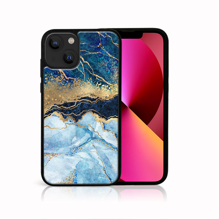 E-shop MY ART Silikónový kryt Apple iPhone 13 BLUE MARBLE (141)