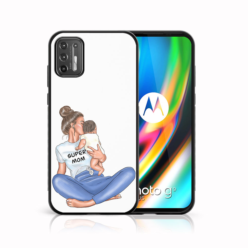 E-shop MY ART Silikónový obal Motorola Moto G9 Plus SUPERMOM (112)