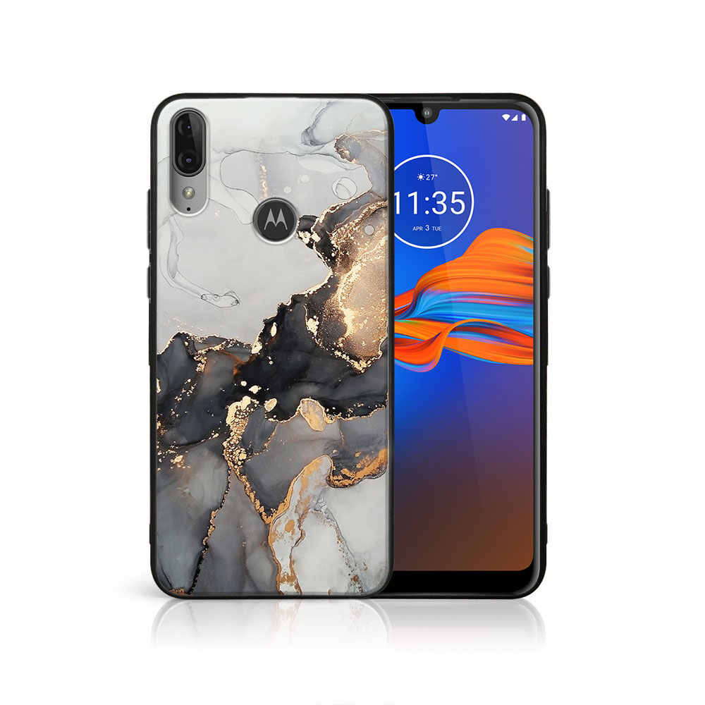 E-shop MY ART Silikónový obal Motorola Moto E6 Plus GREY MARBLE (140)