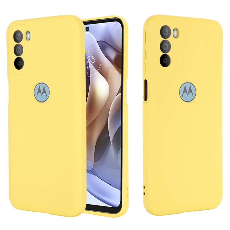 E-shop RUBBER Ochranný kryt Motorola Moto G51 5G žltý
