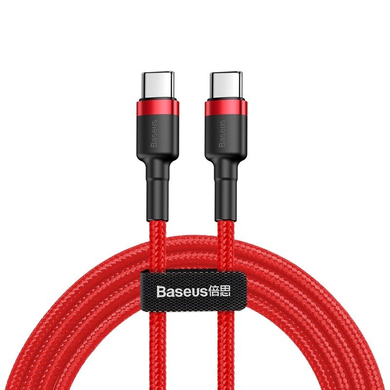 E-shop BASEUS CATKLF-G09 60W PD 2.0 Kábel USB Type-C - USB Type-C 1m červený
