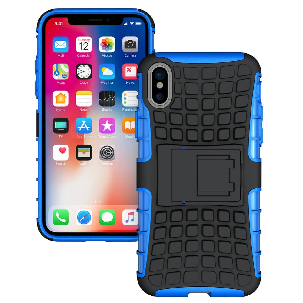 VSETKONAMOBIL 6539
STAND Extra odolný obal Apple iPhone X / XS modrý