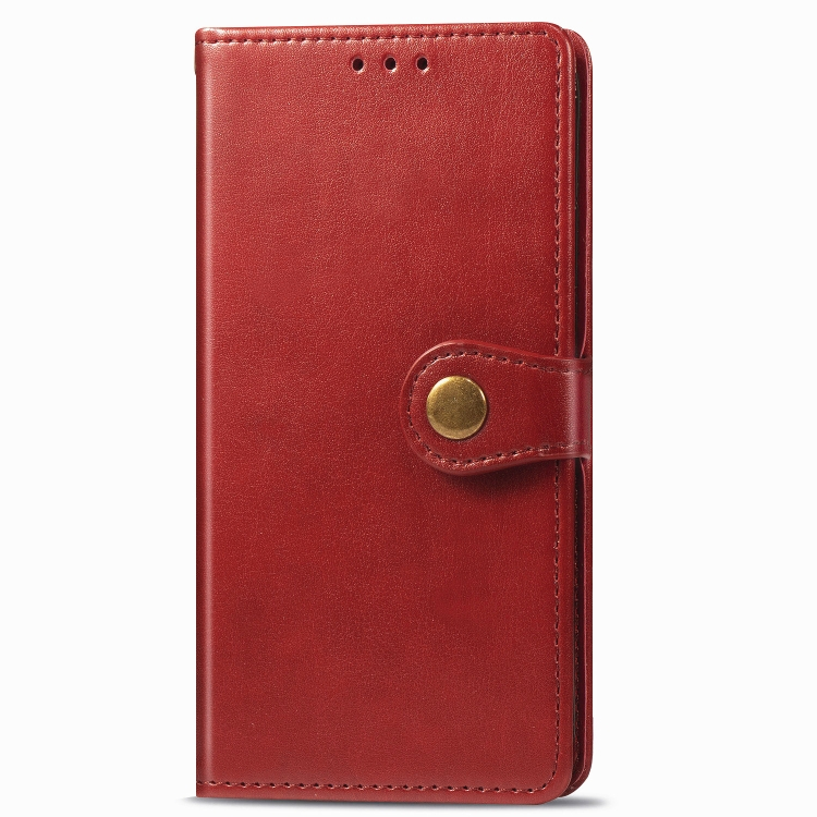 E-shop LEATHER BUCKLE Peňaženkový obal Realme C11 červený