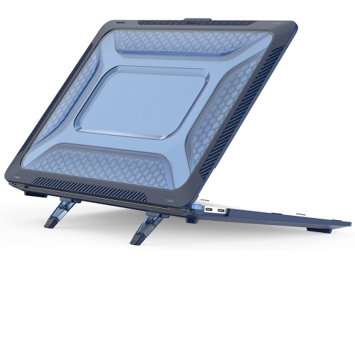 E-shop ENKAY RUGGED Ochranný set pre Apple Macbook Air 13 A2179 / A2337 modrý