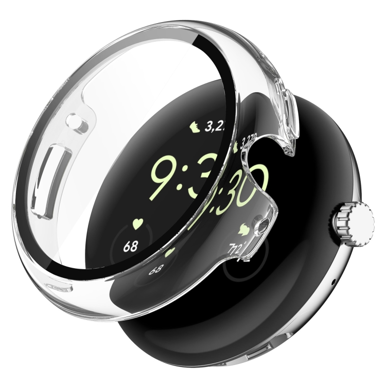 E-shop PC FULL COVER Plastový kryt so sklom pre Google Pixel Watch / Pixel Watch 2 priehľadný