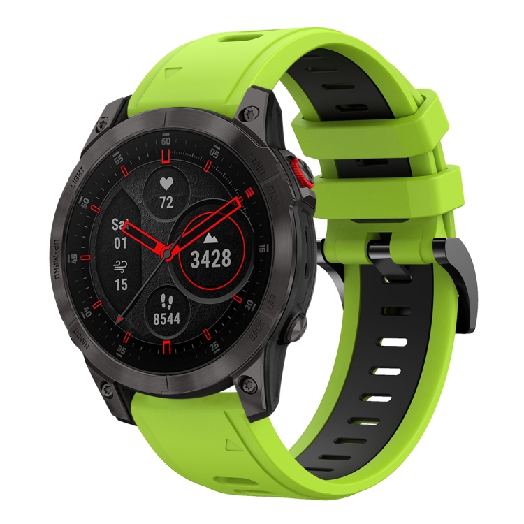 E-shop DOUBLE - COLOR RUBBER Remienok pre Garmin Epix Gen 2 (2. generácia) svetlozelený