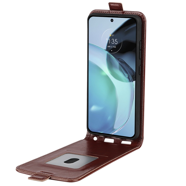 E-shop Vyklápacie puzdro Motorola Moto G72 hnedé