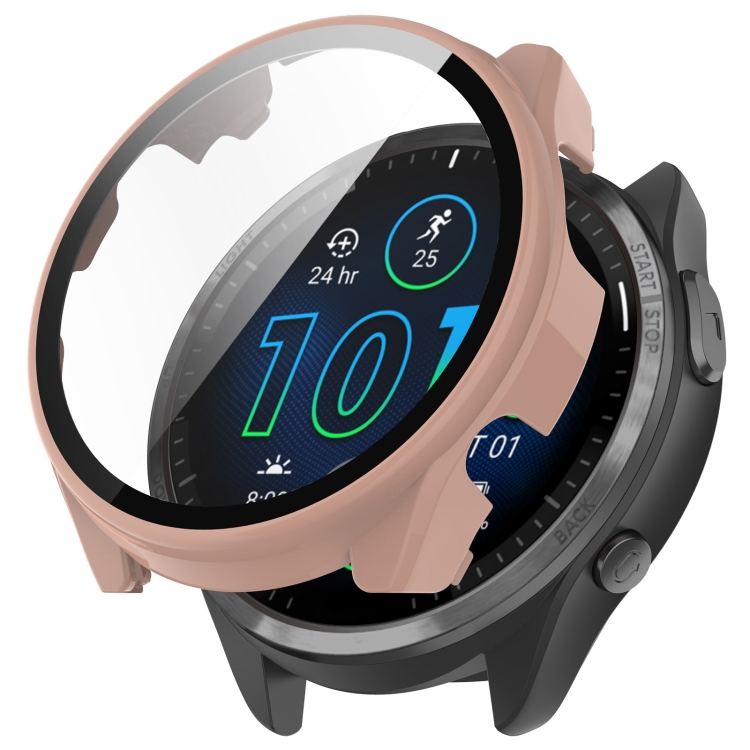 E-shop PC FULL COVER Plastový kryt so sklom Garmin Forerunner 965 ružový