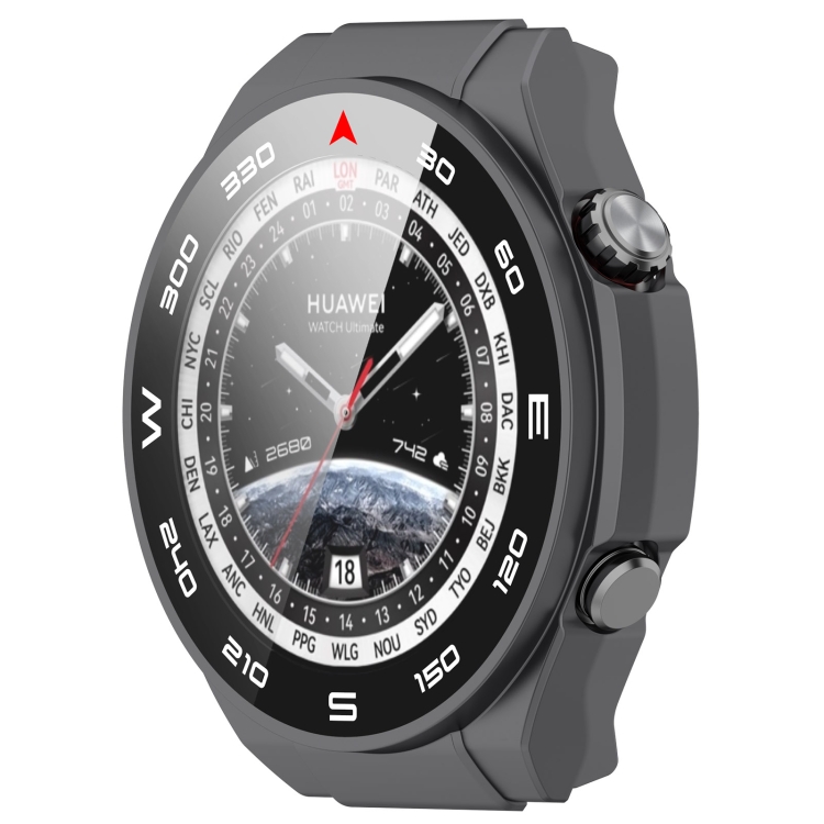 E-shop PC FULL COVER Plastový kryt so sklom Huawei Watch Ultimate šedý