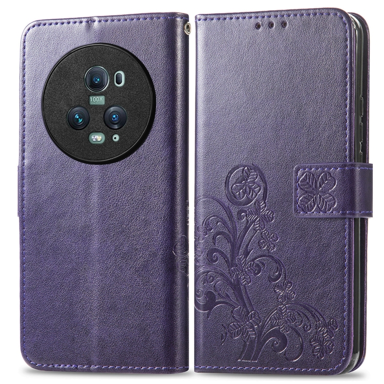 E-shop ART FLOWERS Peňaženkový kryt Honor Magic5 Pro 5G fialový