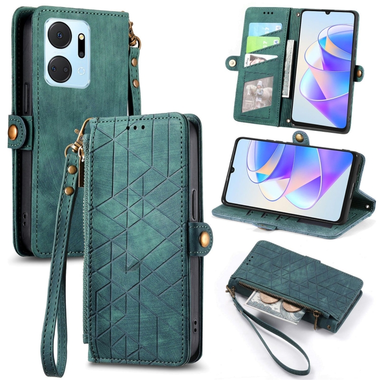 E-shop GEOM Peňaženkové puzdro pre Honor X7a zelené