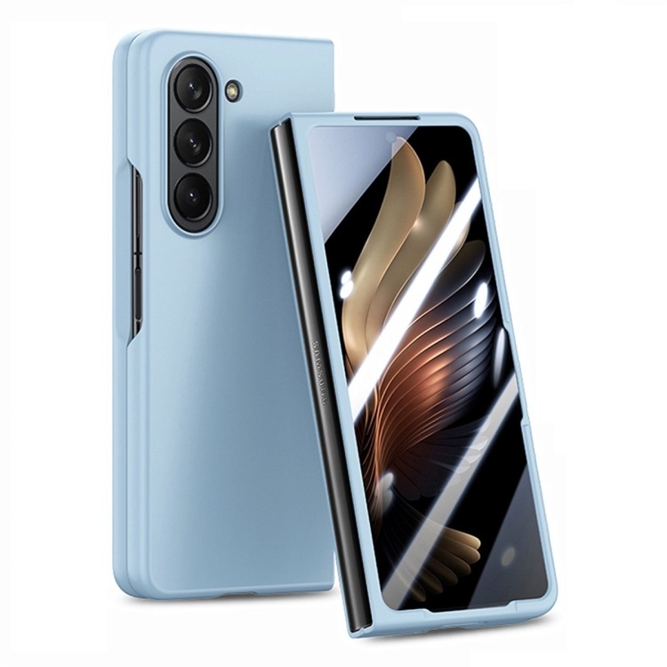 E-shop EXTRA PC Plastový kryt so sklom pre vonkajší displej Samsung Galaxy Z Fold5 5G svetlomodrý
