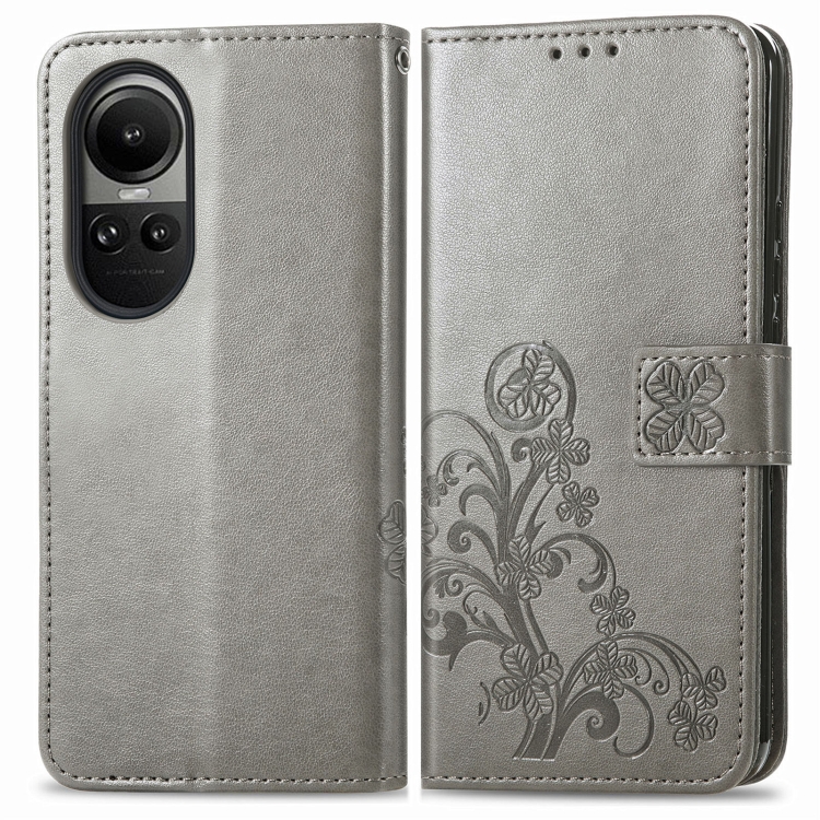 E-shop ART FLOWERS Peňaženkový kryt Oppo Reno10 5G / Reno 10 Pro 5G šedý