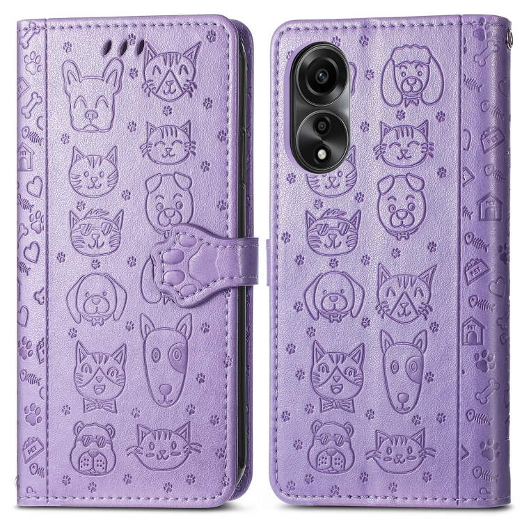 E-shop ART ANIMALS Peňaženkový obal pre Oppo A78 fialový