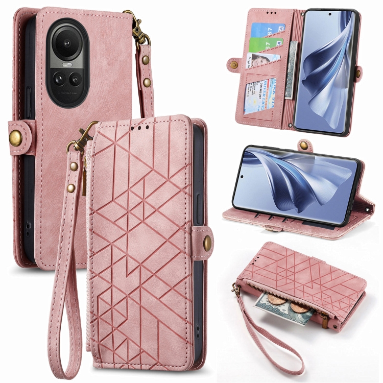 E-shop GEOM Peňaženkové puzdro pre Oppo Reno10 5G / Reno 10 Pro 5G ružové