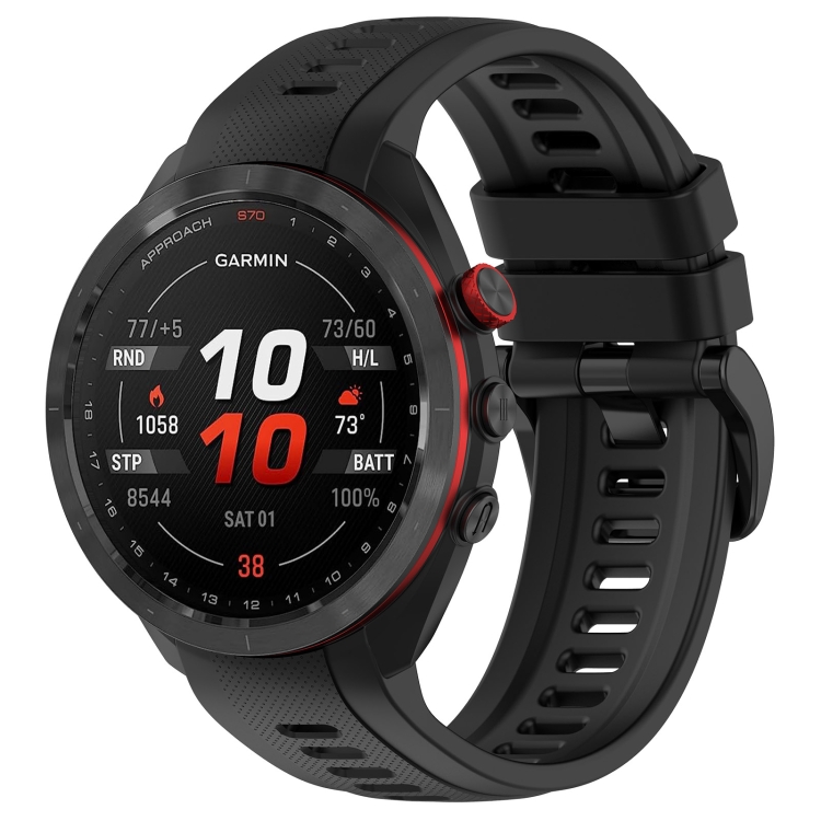 E-shop SILICONE Remienok pre Garmin Approach S70 - 42mm čierny
