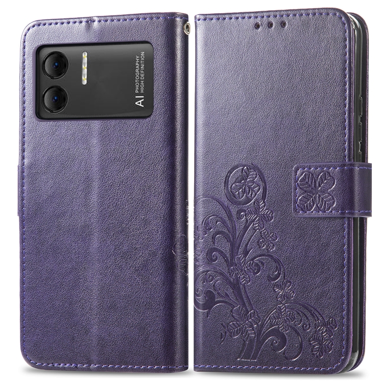 E-shop ART FLOWERS Peňaženkový kryt Doogee X98 / X98 Pro fialový