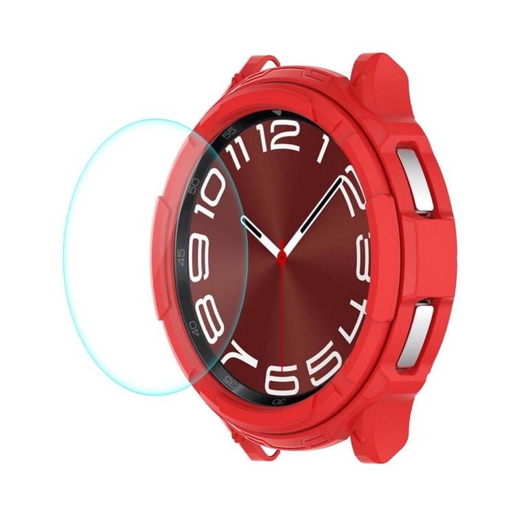 E-shop ENKAY TPU FULL BODY Kryt so sklom Samsung Galaxy Watch6 Classic 47mm červený