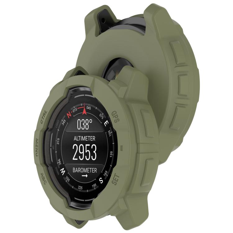 E-shop TPU HALF COVER Kryt pre Garmin Instinct 3 45mm tmavozelený