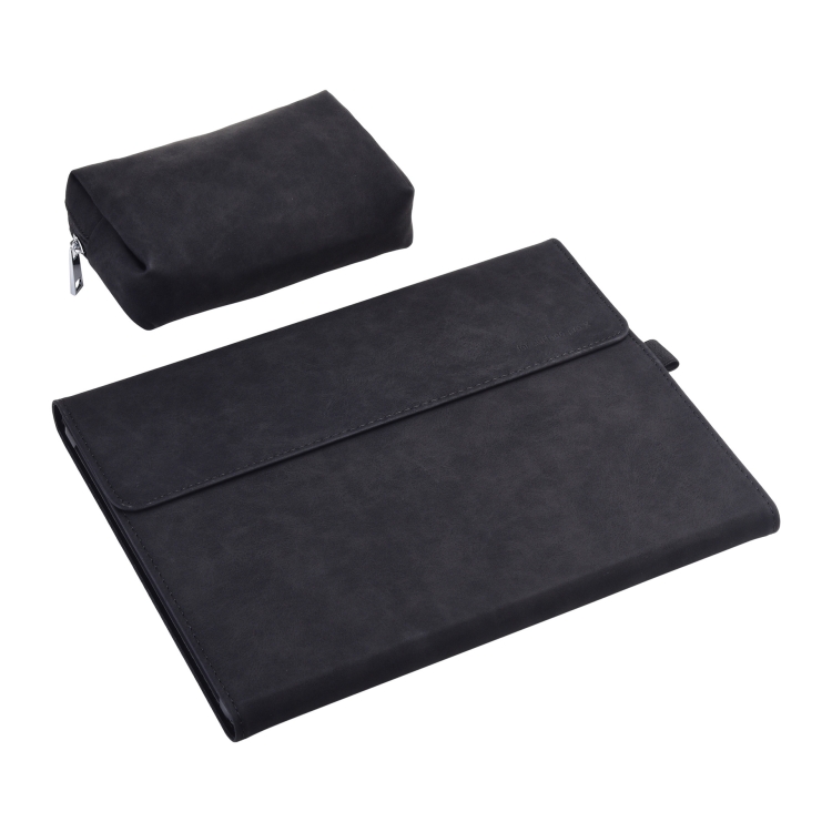 E-shop CARA 2v1 Zaklápací obal + puzdro na príslušenstvo pre Microsoft Surface Pro X čierne