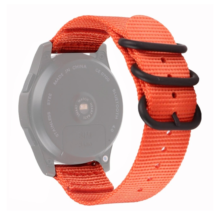 E-shop NYLON Univerzálny remienok na hodinky - šírka 20mm oranžový