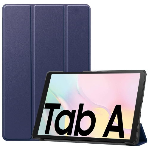 E-shop LEATHER Zaklápací obal Samsung Galaxy Tab A7 10.4 (T500 / T505) tmavomodrý