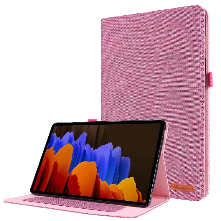 E-shop FABRIC Zaklápací obal pre Samsung Galaxy Tab S8+ / S7+ / S7 FE ružový